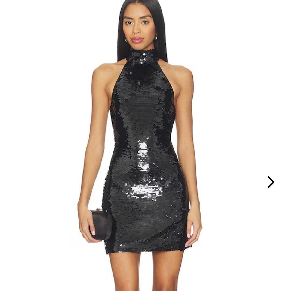 Sequin black hater mini dress